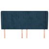 vidaXL Tăblie pat cu urechi albastru &icirc;nchis 183x23x118/128 cm catifea