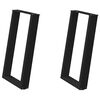 vidaXL Picioare de masă &icirc;n formă de U, 2 buc., negru, 50x(72-73) cm, oțel