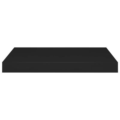 vidaXL Rafturi de perete suspendate, 4 buc., negru, 50x23x3,8 cm, MDF