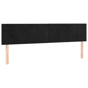 vidaXL Tăblii de pat, negru, 180x5x78/88 cm, catifea
