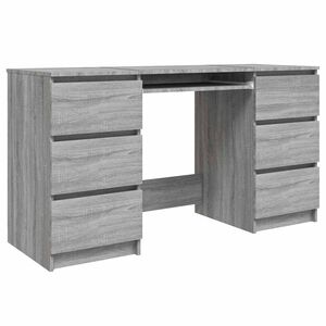 vidaXL Birou, gri sonoma, 140x50x77 cm, lemn prelucrat