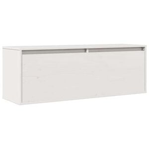 vidaXL Dulap de perete, alb, 100x30x35 cm, lemn masiv de pin