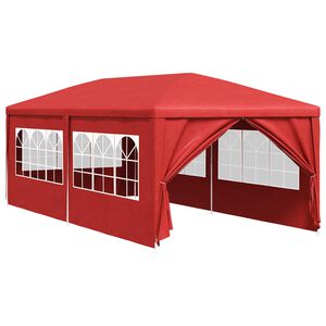 vidaXL Cort pentru Petreceri 600 x 300 x 255 cm Roșu PE și oțel