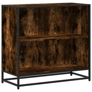 vidaXL Bibliotecă, stejar fumuriu, 80,5x35x76 cm, lemn prelucrat