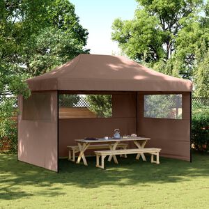 vidaXL Cort pentru Petreceri 440 x 292 x 315 cm Marom cu cadru negru