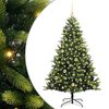 vidaXL Pom de Crăciun Artificial cu Ramuri Hinge, 150 LED-uri Verde