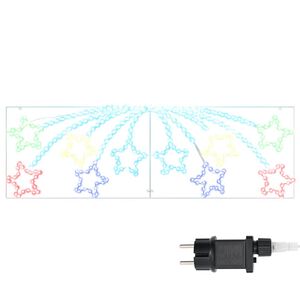 vidaXL Stea de Crăciun cu 432 LED Multicolour 182 x 58 cm PVC