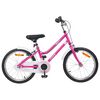 vidaXL Bicicletă pentru Copii 18 Inci pentru 5-7 ani Alb roz