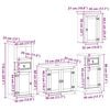 vidaXL Set mobilier de baie &bdquo;Corona&rdquo;, 4 piese, lemn masiv de pin