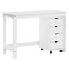 vidaXL Set birou și cabinet 2 buc. Alb Lemn masiv de pin