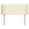 vidaXL Tăblie de pat cu aripioare crem 83x16x78/88 cm piele ecologică