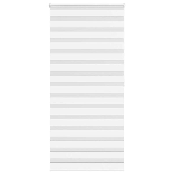vidaXL Jaluzea tip zebra alb lățime țesătură 90,9 cm poliester