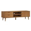 vidaXL Dulap TV &bdquo;MOLDE&rdquo; maro, 158x40x49 cm, lemn masiv de pin