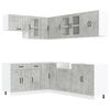 vidaXL Set dulapuri de bucătărie 11 piese &bdquo;Lucca&rdquo; gri beton Lemn