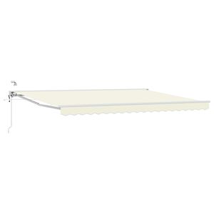 vidaXL Cort electric retractabil Crema și Alb 4 &times; 3,5 m