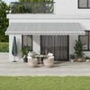 vidaXL Copertină retractabilă automat cu LED, antracit/alb, 600x350 cm