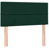 vidaXL Pat box spring cu saltea, verde &icirc;nchis, 80x220 cm, catifea