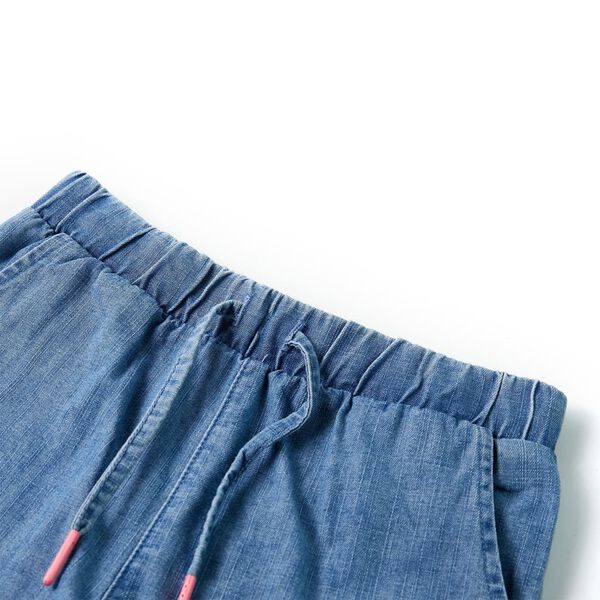 Pantaloni scurți pentru copii, albastru denim, 116