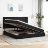 vidaXL Pat cu saltea și LED cu saltea Negru 200 x 200 cm Catifea