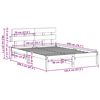 vidaXL Cadru de pat cu headboard Maro 140 x 200 cm Lemn masiv de pin