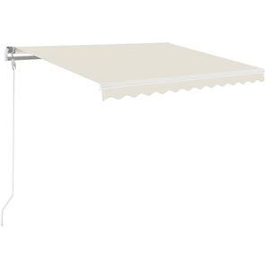 vidaXL Copertină retractabilă automat, crem, 350x250 cm