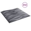 vidaXL Panouri de perete 12 buc. gri 50x50 cm XPS 3 m² piatră