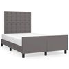 vidaXL Cadru de pat fără saltea gri 120x190 cm piele artificială