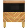 vidaXL Noptieră, maro și negru, lemn masiv de mango