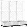 vidaXL Jardinieră de grădină cu spalier, albă, 120x40x121,5 cm, PP