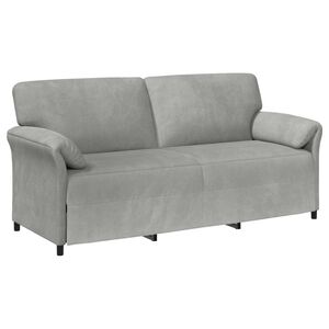 vidaXL Sofa cu 3 locuri Gri deschis 198 x 83 x 95 cm Catifea
