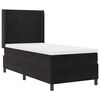 vidaXL Pat cu arcuri cu saltea cu headboard Negru 100 x 200 cm Catifea