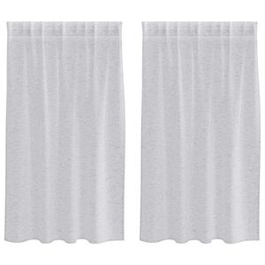 vidaXL Cortină din Voile 2 pcs Gri deschis 140 x 140 cm Poliester