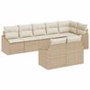 vidaXL Set de canapele pentru grădină 8 pcs Bej și Alb poliratan