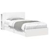 vidaXL Cadru de pat cu depozitare Alb 90 x 200 cm Lemn prelucrat
