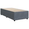 vidaXL Pat box spring cu saltea, gri &icirc;nchis, 90x190 cm, catifea