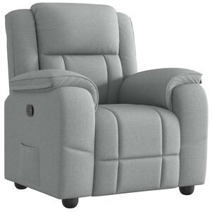 vidaXL Fotoliu rabatabil, gri deschis, material textil