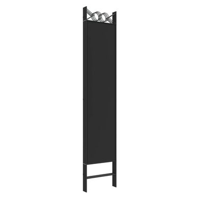 vidaXL Paravan de cameră cu 5 panouri, negru, 200x200 cm, textil