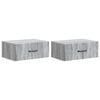 vidaXL Dulap de noapte suspendat 2 buc. Sonoma gri 49 x 34,5 x 20 cm