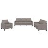 vidaXL Set de canapea cu perne, 3 piese, gri taupe, material textil
