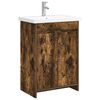 vidaXL Set de mobilier pentru baie Stejar fumuriu 81 x 40 x 84,5 cm