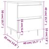 vidaXL Noptieră, alb, 40x35x50 cm, lemn prelucrat