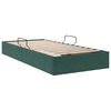 vidaXL Pat cu storage cu headboard Verde &icirc;nchis 90 x 200 cm Catifea