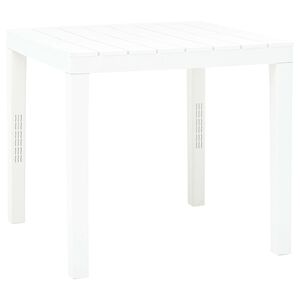 vidaXL Masă de grădină, alb, 78 x 78 x 72 cm, plastic