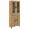 vidaXL Bufet 2 buc. Stejar Artizanal 69,5 x 34 x 180 cm Lemn prelucrat