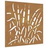 vidaXL Decor perete de grădină 55x55 cm, design iarba , oțel Corten