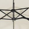 vidaXL Umbrelă de grădină cu două capete, alb nisipiu, 316x145 cm