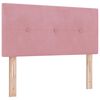vidaXL Pat cu arcuri cu saltea cu headboard Roz 100 x 200 cm Catifea