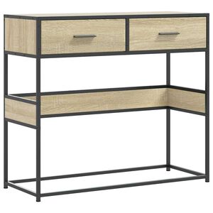 vidaXL Măsuță consolă, stejar sonoma, 90x35x80 cm, lemn prelucrat