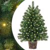 vidaXL Brad de Crăciun artificial cu 150 LED Verde 75 cm PE și PVC