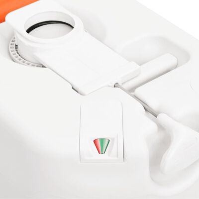 vidaXL Toaletă de camping integrată, alb, 24+17 L HDPE și PP